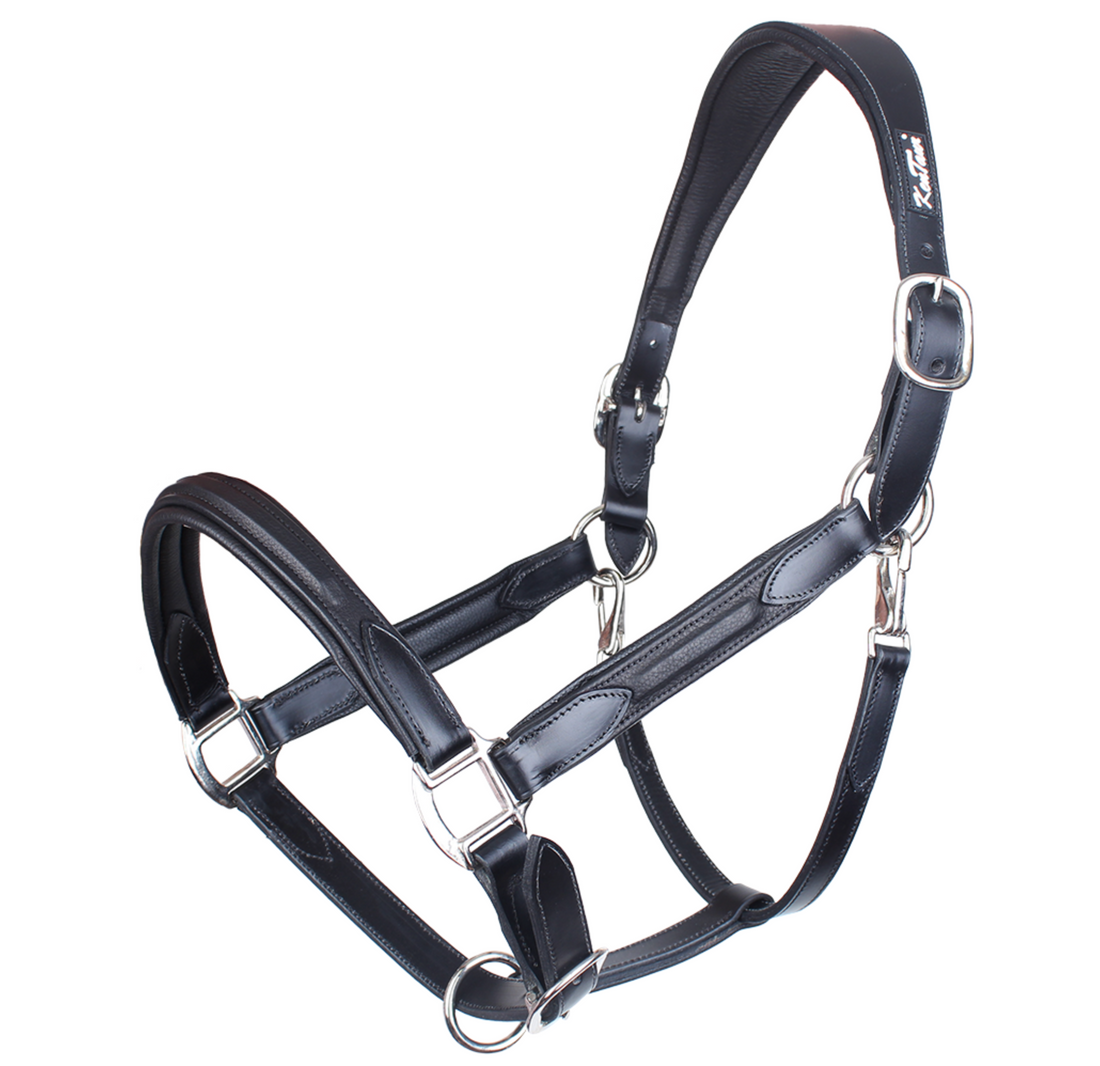 KENTAUR - Anatomical Leather Halter with Name Plate