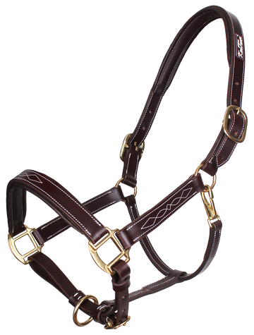 KENTAUR - Leather Halter with Decorative Stitching