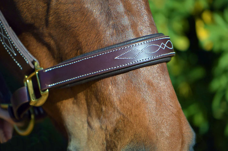 KENTAUR - Leather Halter with Decorative Stitching