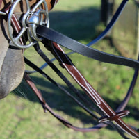 KENTAUR - Draw Reins with Leather Rope